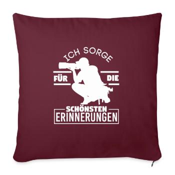 L’appareil photo est l’instrument du photographe - Housse de coussin décorative 45 x 45 cm - bordeaux - Devant