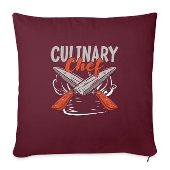 Culinary Culinarian Knives - Sofakissenbezug 45 x 45 cm - Burgunderrot - Vorne