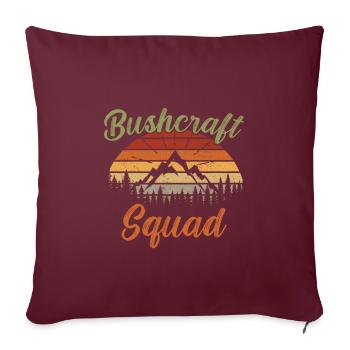 Escouade Bushcraft / Bushcraft - Housse de coussin décorative 45 x 45 cm - bordeaux - Devant