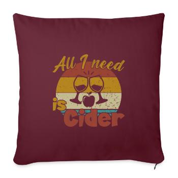 All I need is Cider / Cider - Sofakissenbezug 45 x 45 cm - Burgunderrot - Vorne