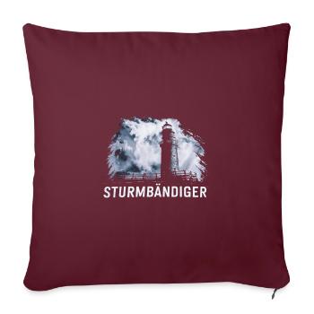 Phare de Stormbending : le mysticisme de l’Allemagne du Nord - Housse de coussin décorative 45 x 45 cm - bordeaux - Devant