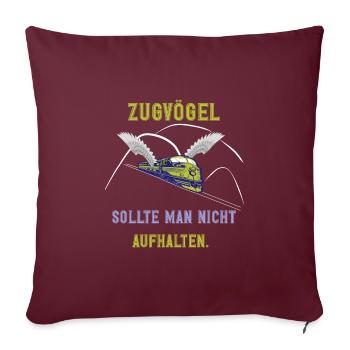 Oiseaux migrateurs, voyages, vacances toujours en mouvement - Housse de coussin décorative 45 x 45 cm - bordeaux - Devant