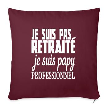 papy professionnel - Housse de coussin décorative 45 x 45 cm - bordeaux - Devant