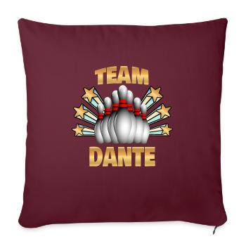 Quilles pour Dante Bowling Quilles - Housse de coussin décorative 45 x 45 cm - bordeaux - Devant