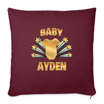 Ayden enceinte - Housse de coussin décorative 45 x 45 cm - bordeaux - Devant