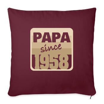 1958 1958 - Housse de coussin décorative 45 x 45 cm - bordeaux - Devant