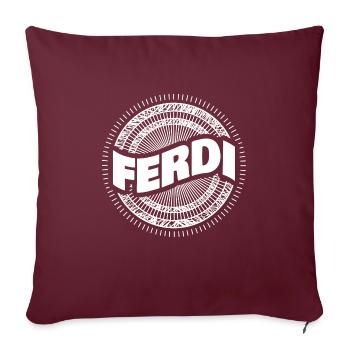Nom de l’idée cadeau Man for Ferdi - Housse de coussin décorative 45 x 45 cm - bordeaux - Devant