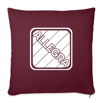 Nom de la fille Allegra - Housse de coussin décorative 45 x 45 cm - bordeaux - Devant