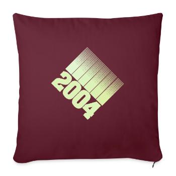 Année 2004 - Housse de coussin décorative 45 x 45 cm - bordeaux - Devant