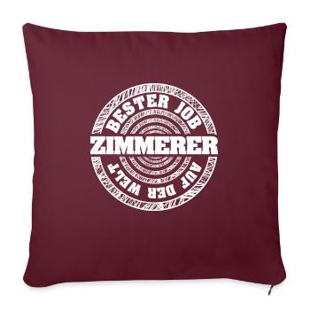 Job Zimmerer - Sofakissenbezug 45 x 45 cm - Burgunderrot - Vorne