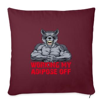 Musculation Musculation Renforcement musculaire Perte de graisse sans limite - Housse de coussin décorative 45 x 45 cm - bordeaux - Devant