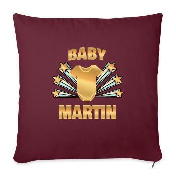 Martin - Sofakissenbezug 45 x 45 cm - Burgunderrot - Vorne