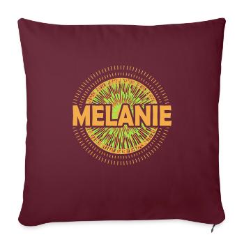 Melanie - Sofakissenbezug 45 x 45 cm - Burgunderrot - Vorne