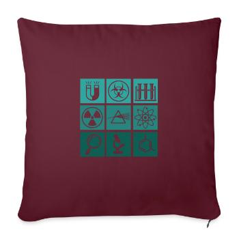 Wissenschaft - Sofakissenbezug 45 x 45 cm - Burgunderrot - Vorne