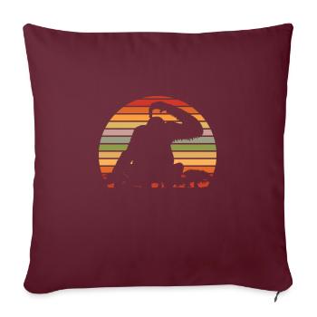 Ortang-outan - Housse de coussin décorative 45 x 45 cm - bordeaux - Devant