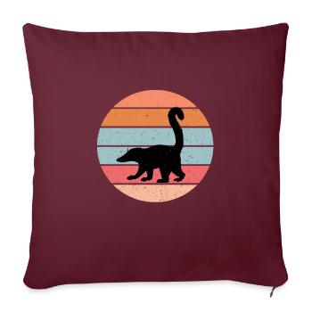 La silhouette de l’ours nasal - Housse de coussin décorative 45 x 45 cm - bordeaux - Devant