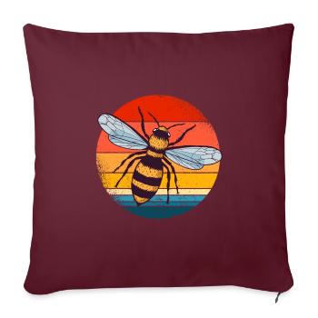 Abeille - Housse de coussin décorative 45 x 45 cm - bordeaux - Devant