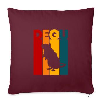Degu Geschenk - Sofakissenbezug 45 x 45 cm - Burgunderrot - Vorne
