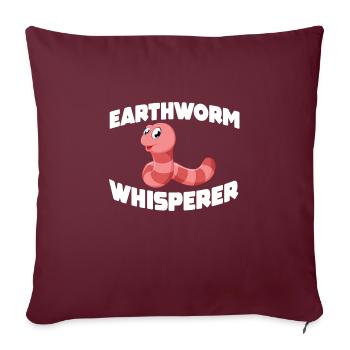 L’onduteur de ver de terre - Housse de coussin décorative 45 x 45 cm - bordeaux - Devant