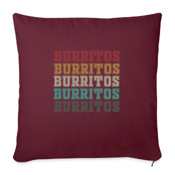 Burritos - Housse de coussin décorative 45 x 45 cm - bordeaux - Devant