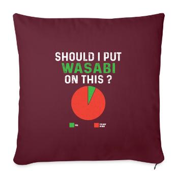 Rigolo de Wasabi - Housse de coussin décorative 45 x 45 cm - bordeaux - Devant
