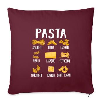 Pasta - Sofakissenbezug 45 x 45 cm - Burgunderrot - Vorne