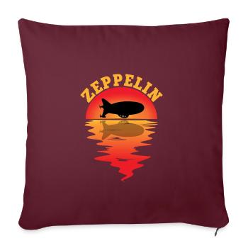 Zeppelin - Sofakissenbezug 45 x 45 cm - Burgunderrot - Vorne
