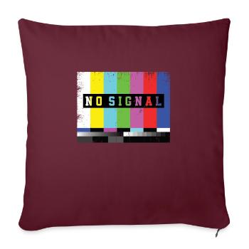 Image de test Aucun signal TV - Housse de coussin décorative 45 x 45 cm - bordeaux - Devant