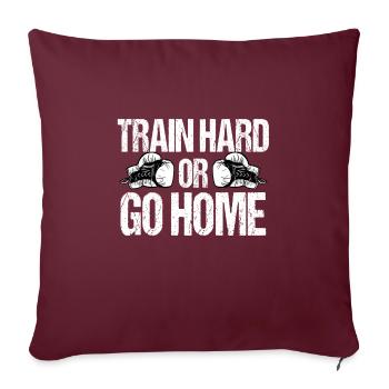 Boxe - Housse de coussin décorative 45 x 45 cm - bordeaux - Devant