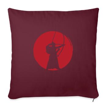 Cadeau Kyudo - Housse de coussin décorative 45 x 45 cm - bordeaux - Devant