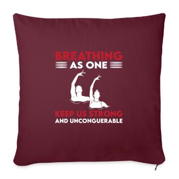 Cadeau de natation synchronisée - Housse de coussin décorative 45 x 45 cm - bordeaux - Devant