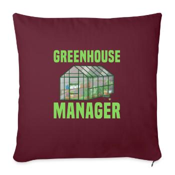 Gestionnaire de serre - Housse de coussin décorative 45 x 45 cm - bordeaux - Devant