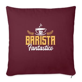 Barista - Housse de coussin décorative 45 x 45 cm - bordeaux - Devant