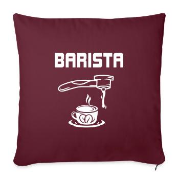 Barista - Housse de coussin décorative 45 x 45 cm - bordeaux - Devant