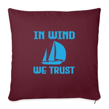 Voile - Housse de coussin décorative 45 x 45 cm - bordeaux - Devant