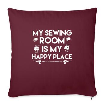 Cadeau de couture - Housse de coussin décorative 45 x 45 cm - bordeaux - Devant