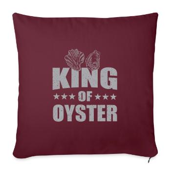 Roi de l’huître - Housse de coussin décorative 45 x 45 cm - bordeaux - Devant