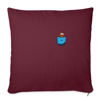 Floh Hemdtasche - Sofakissenbezug 45 x 45 cm - Burgunderrot - Vorne