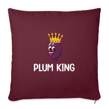 Pflaumen König - Sofakissenbezug 45 x 45 cm - Burgunderrot - Vorne
