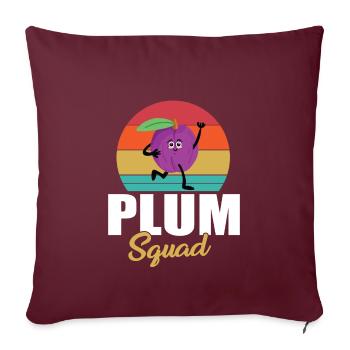 Pflaume Squad - Sofakissenbezug 45 x 45 cm - Burgunderrot - Vorne