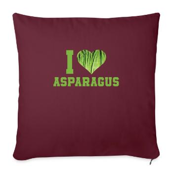 J’adore les asperges - Housse de coussin décorative 45 x 45 cm - bordeaux - Devant