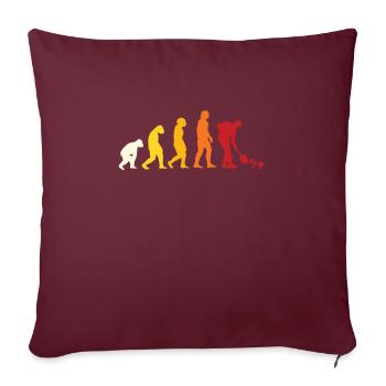 Pilzsammler Evolution - Sofakissenbezug 45 x 45 cm - Burgunderrot - Vorne
