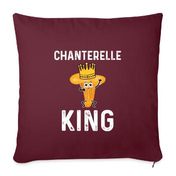 Chanterelle Roi - Housse de coussin décorative 45 x 45 cm - bordeaux - Devant