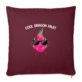Coole Drachenfrucht - Sofakissenbezug 45 x 45 cm - Burgunderrot - Vorne
