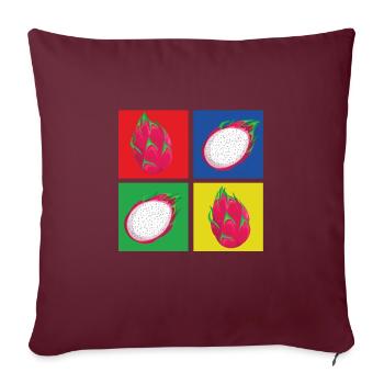 Drachenfrucht T-Shirt - Sofakissenbezug 45 x 45 cm - Burgunderrot - Vorne
