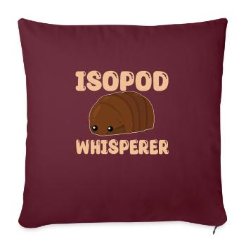 Chuchoteur d’Assel - Housse de coussin décorative 45 x 45 cm - bordeaux - Devant