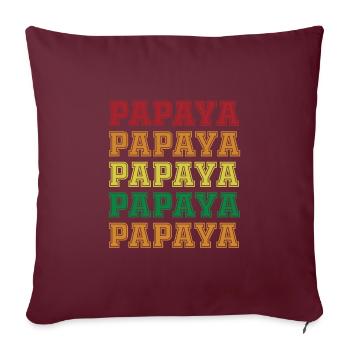 Papaye - Housse de coussin décorative 45 x 45 cm - bordeaux - Devant