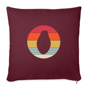 Papaye - Housse de coussin décorative 45 x 45 cm - bordeaux - Devant