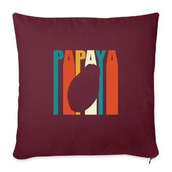 Papaye - Housse de coussin décorative 45 x 45 cm - bordeaux - Devant