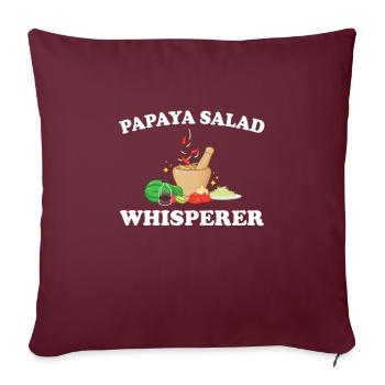 Chuchoteur de salade de papaye - Housse de coussin décorative 45 x 45 cm - bordeaux - Devant